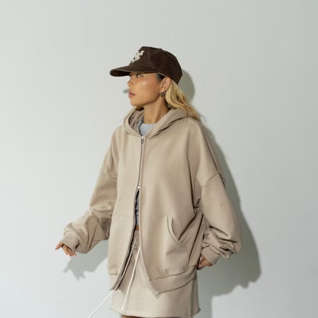 1001 Oversized Zip-Up Hoodie/3カラー