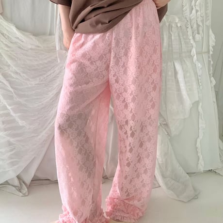 【数量限定】lace frill pants/3カラー
