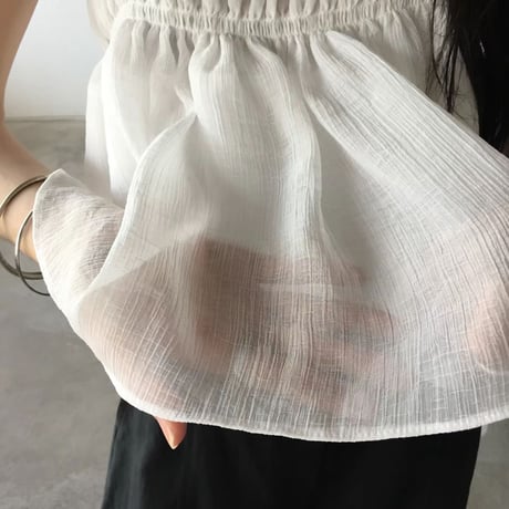 0923 flower strap chiffon camisole/2カラー
