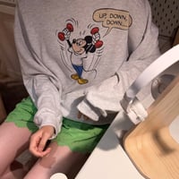 0963 ビンテージ風mickey light sweat/2カラー