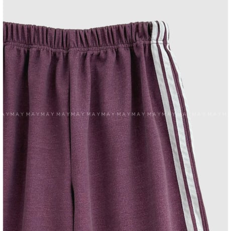 ピグメントVintage Side Line Wide Half Pants/3カラー