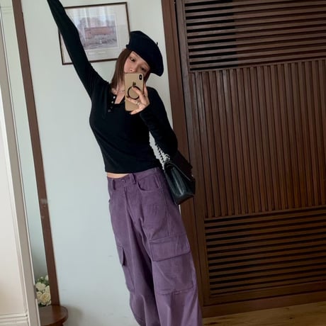 1090 Wide Corduroy Cargo Pants/3カラー