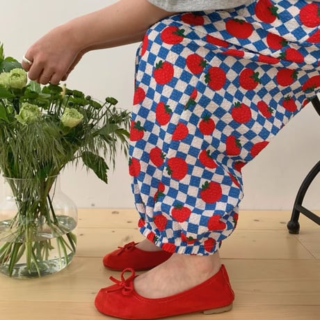 0888 tomato Capri pants/2カラー