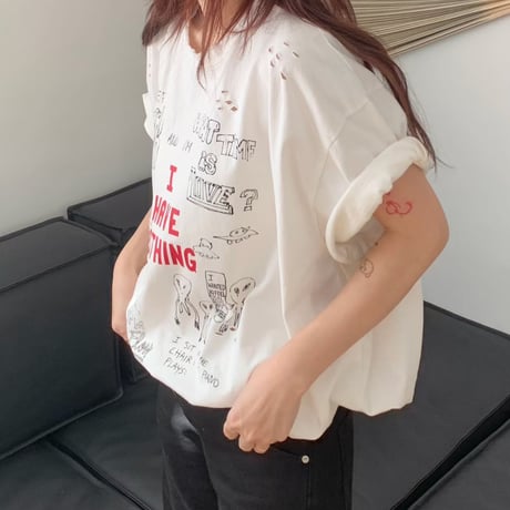 HAVE NOTHING ダメージグラフィックTee/2カラー