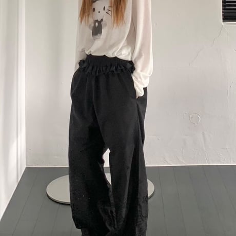 cutoff ruffle  pants/2カラー