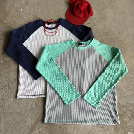 1002 color block raglan sleeve/2カラー