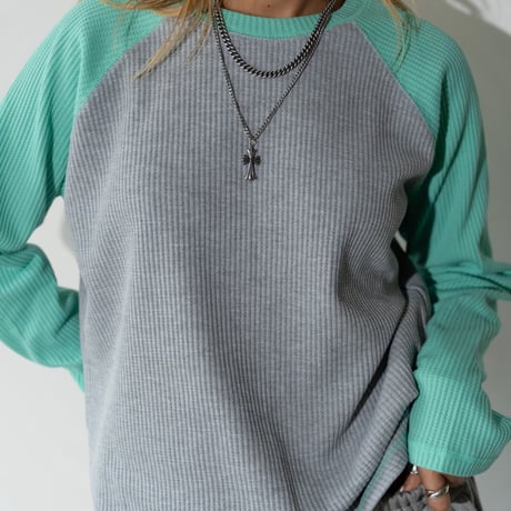 1002 color block raglan sleeve/2カラー