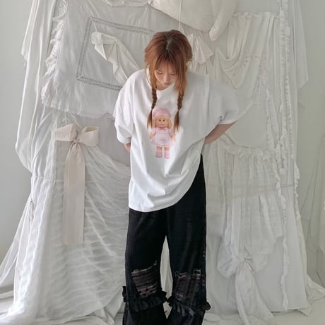 【数量限定】lace cutoff pants/2カラー