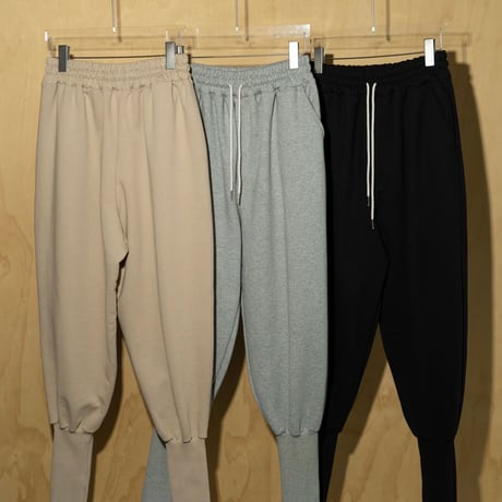 1003 Strap Hem Relax Jogger Pants/3カラー