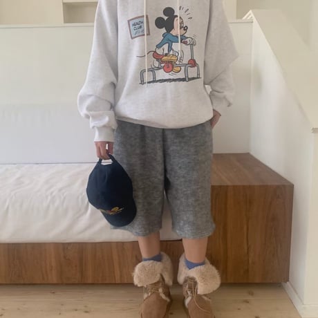 1052 mickey hood切替color sweat／3カラー