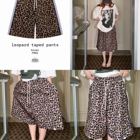 leopard half pants/ワンカラー