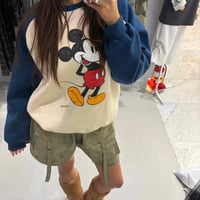 1092 raglan mickey sweat/2カラー