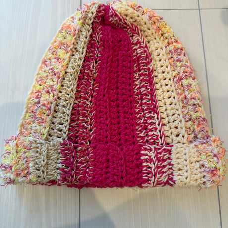 【即納】ビビピンクMIX cotton Beanie