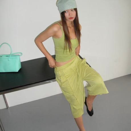 0900 drape crop pants/4カラー