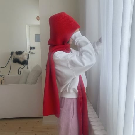 1051 Knit hood stole/2カラー