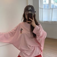 0985 Mickey over Long Sleeve Tee/2カラー