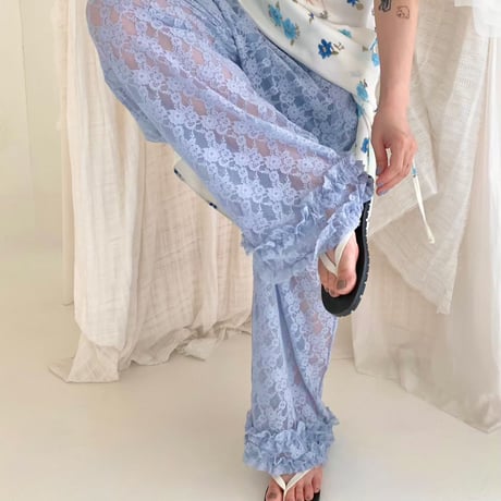 【数量限定】lace frill pants/3カラー