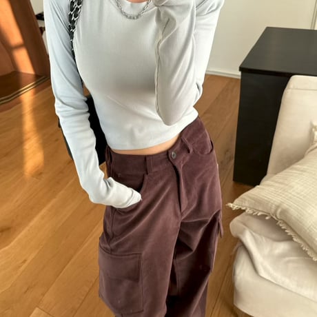 1090 Wide Corduroy Cargo Pants/3カラー