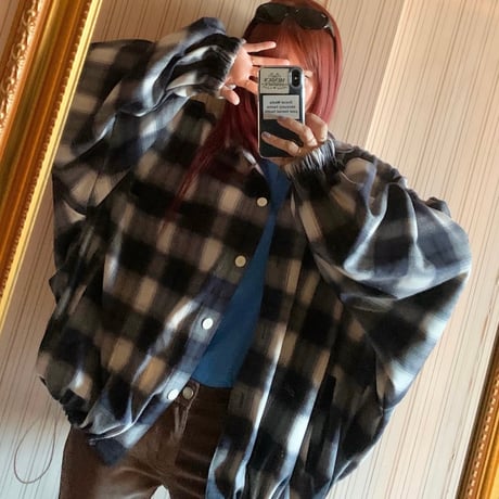 0982 biggy checked jumper/2カラー