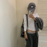 0966 Boat Neck Slim Long Tee/3カラー