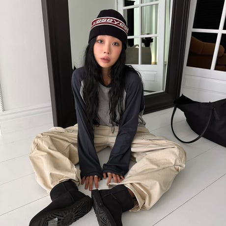 Raglan Bicolor Long Tee/3カラー