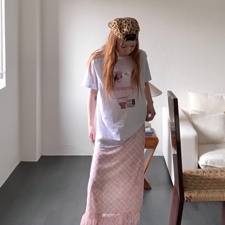 diamond mesh span skirt/2カラー