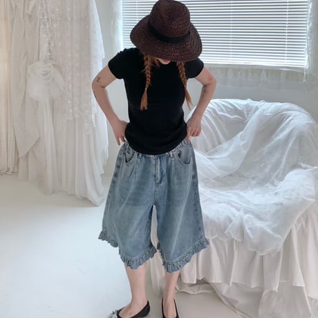 【数量限定】frilldenimpants