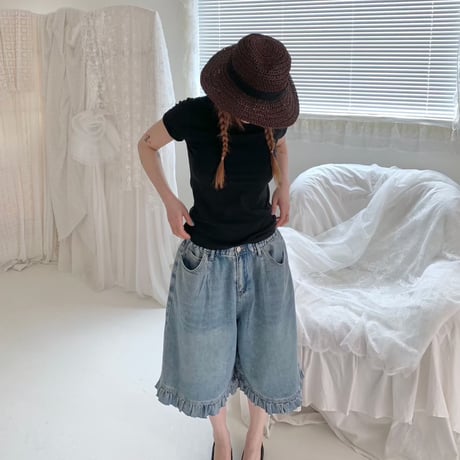 【数量限定】frilldenimpants