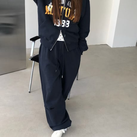 DRAWSTRING WIDE SWEAT PANTS/2カラー