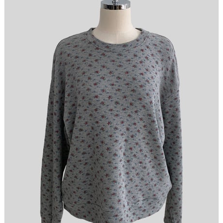【即納★数量限定】Vintage Flower Waffle Tops/3カラー