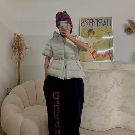 1073 POEMロゴ sweat wide pants/2カラー