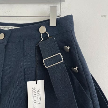 0922 Strap soft denim Shorts pants/3カラー