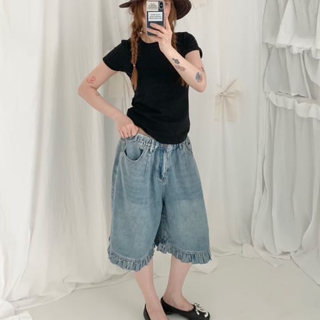 【数量限定】frilldenimpants
