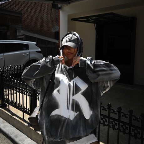 1066 R spray vintage BIG hoody/2カラー