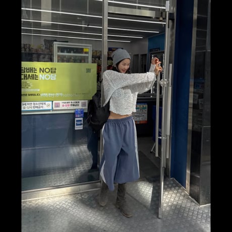 ピグメントVintage Side Line Wide Half Pants/3カラー
