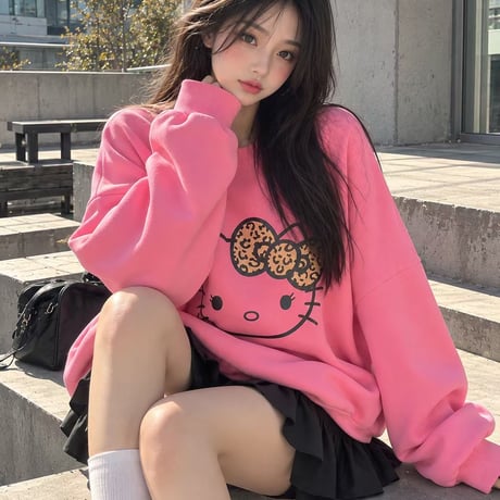 1058 leopard kitty sweat/3カラー