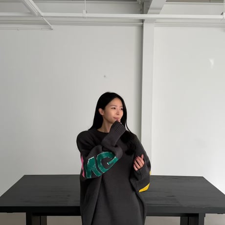 1070 colorful logo Knit/3カラー