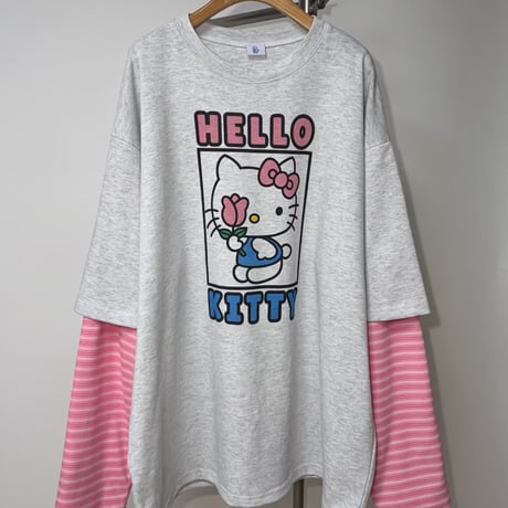 kitty border layered BIG TEE/2カラー
