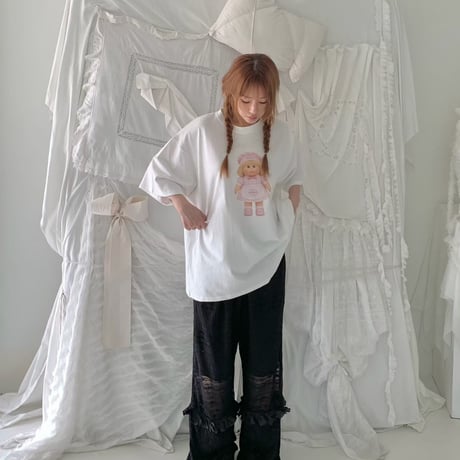 【数量限定】lace cutoff pants/2カラー