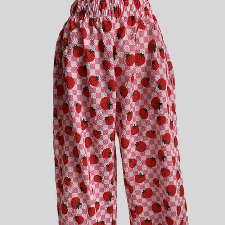 0888 tomato Capri pants/2カラー