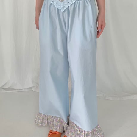 【数量限定】Flower frill crop pants/2カラー