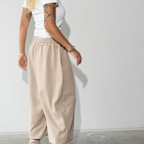 1003 Strap Hem Relax Jogger Pants/3カラー