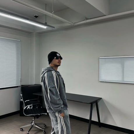 1078 Side 3-Line pigment Zip Hoodie Setup/4カラー