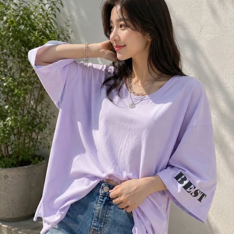 0934 Best back print over tee/3カラー