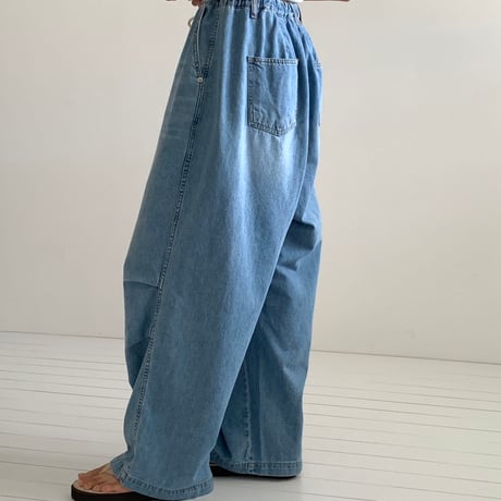 0915 tuck 美ラインsoft denim/2カラー