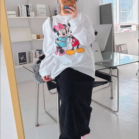 0989 Mickey & Minnie Long Sleeve/2カラー
