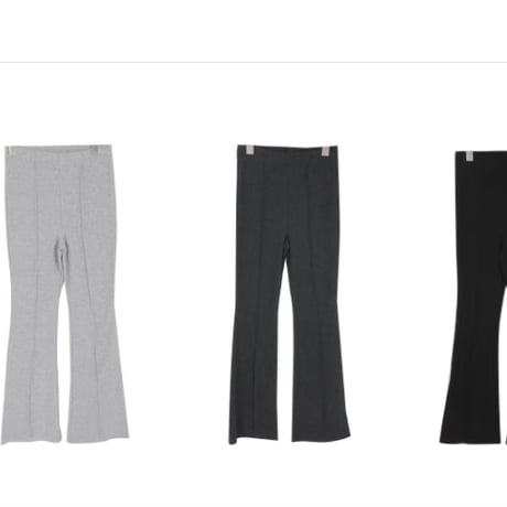 美脚ピンタックflare leggings pants/3カラー