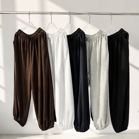 1007 Basic Soft Sweat Jogger pants/5カラー