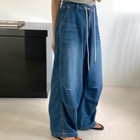 【即納】0915 tuck 美ラインsoft denim/2カラー