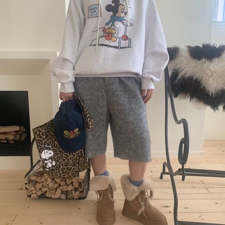 1052 mickey hood切替color sweat／3カラー